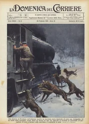 Am Bahnhof von Prestane auf dem Karstplateau reinigte ein Heizer nachts eine Lokomotive